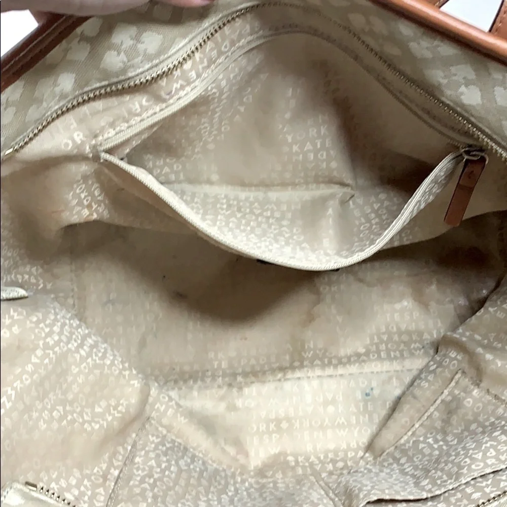 Kate Spade Flower Jacquard Everything Stripe Tote